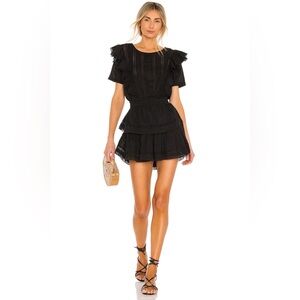 LoveShackFancy Natasha Dress in Black, NWT Size: L